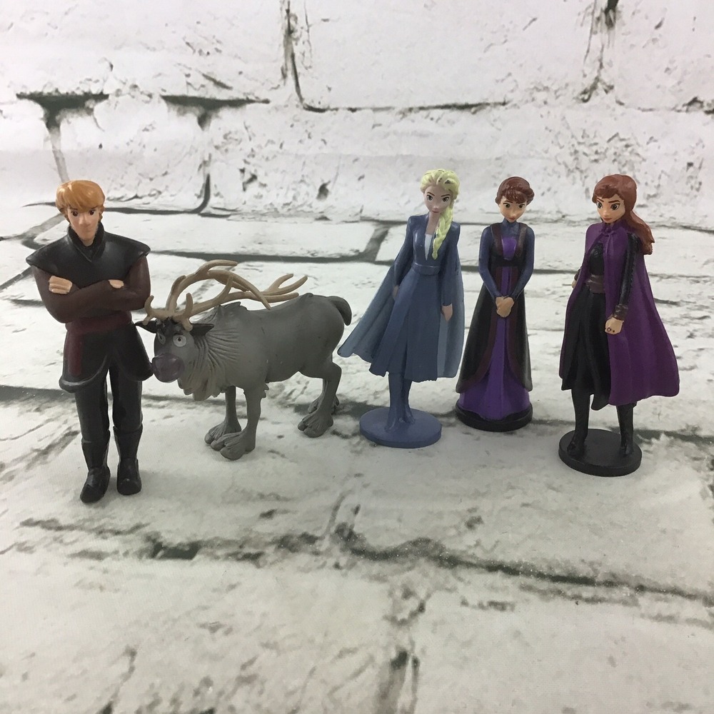 Disney Frozen Figures Lot‎ Of 5 Elsa Anna Kristoff Sven Queen Iduna Cake Toppers